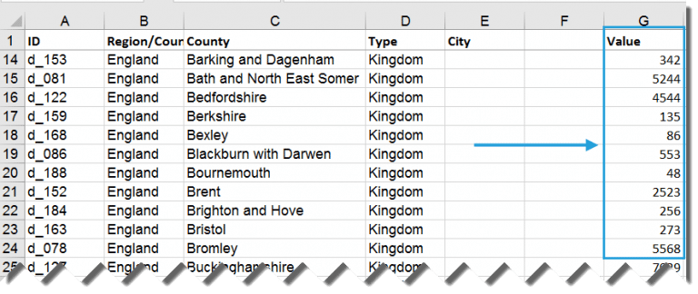 3 ways to count filled map ranges in Excel Map United Kingdom – Maps for Excel – Simple Excel