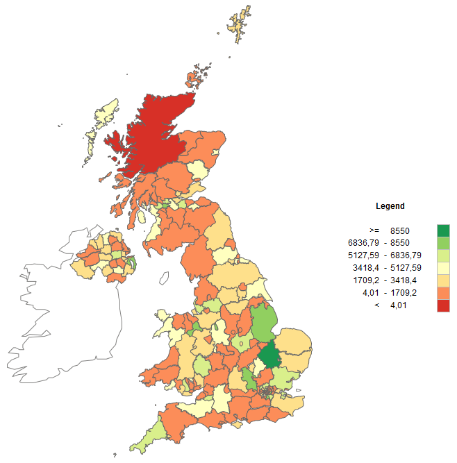 Excel Map Chart Uk