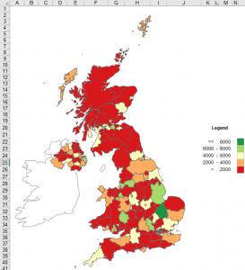 3 ways to count filled map ranges in Excel Map United Kingdom – Maps ...