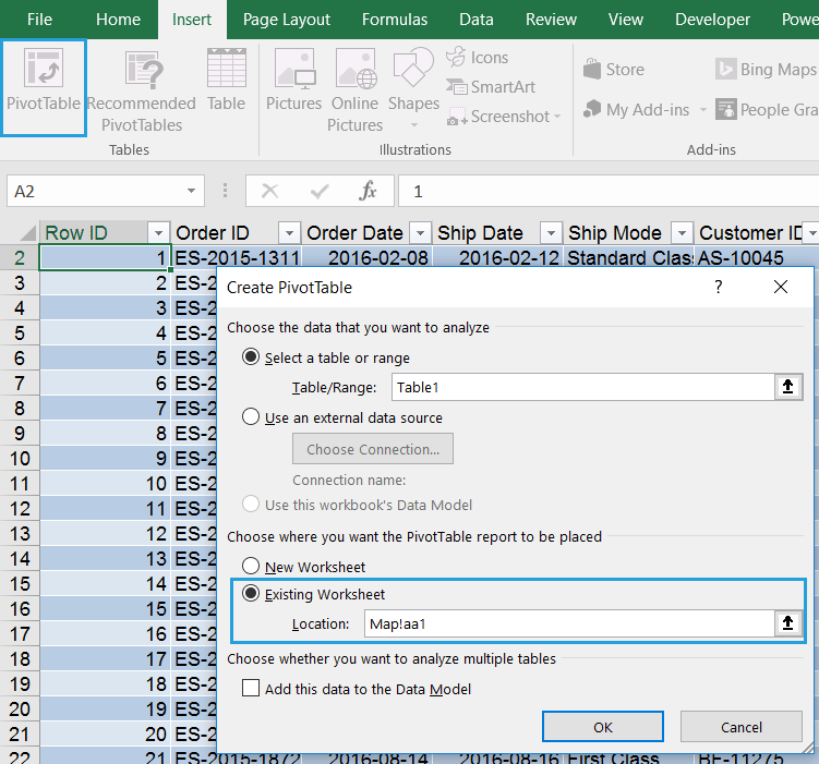 add a column to an existing table in excel for mac