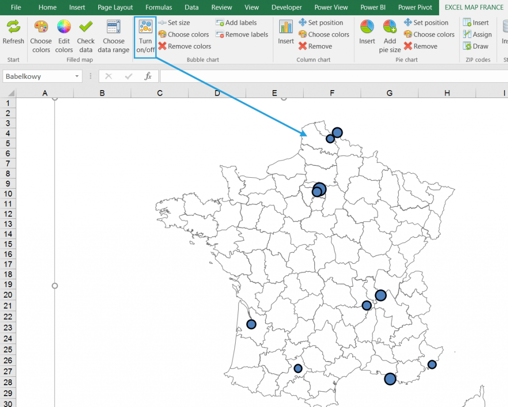 excel map chart