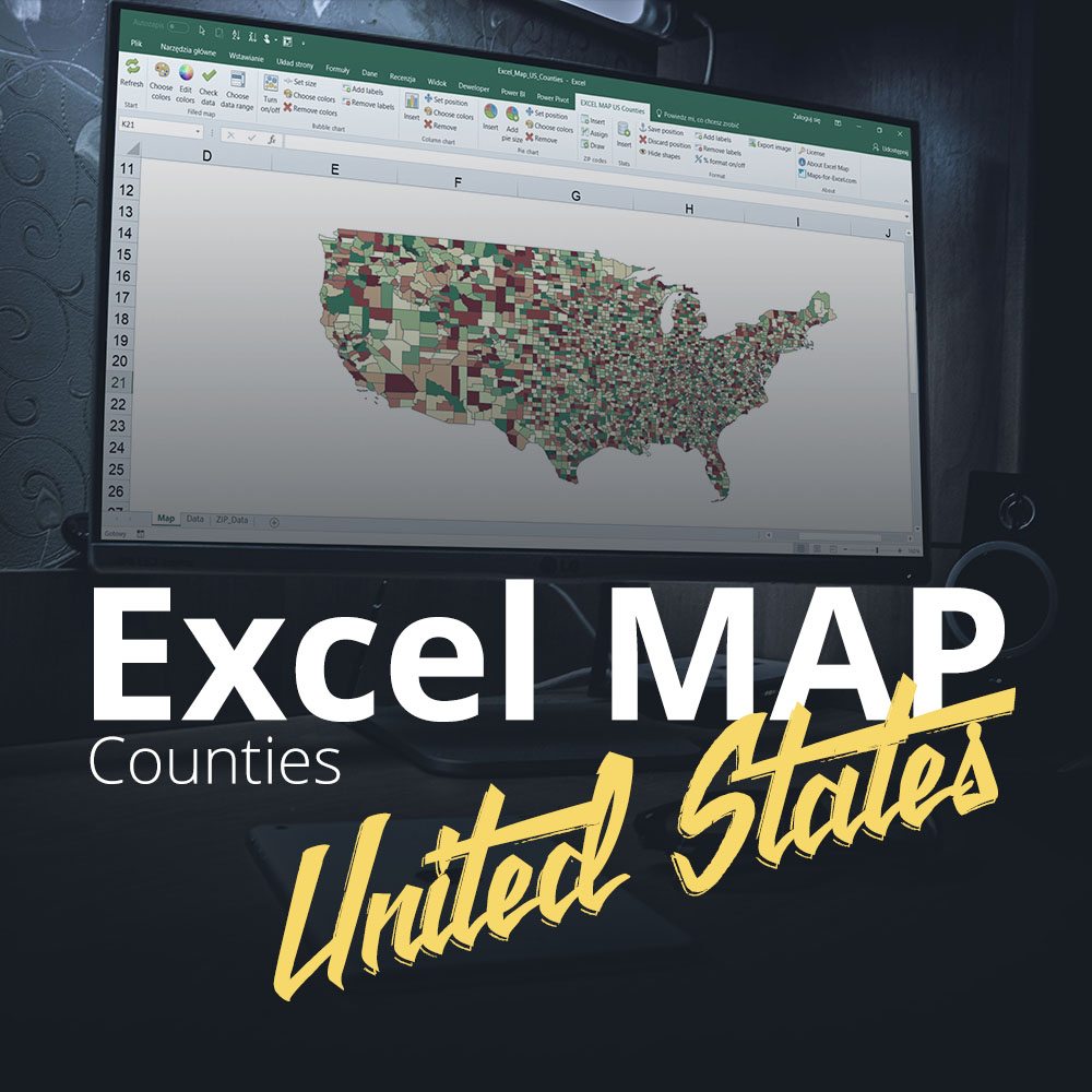Excel Map United States Counties